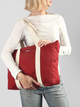 Schoudertas Cesar Katoen Hindbag Rood best seller CESAR-vue-porte