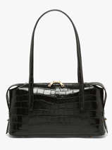 Baguette-tas Cocco Balo Leder Milano Zwart cocco balo CB26062