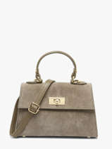 Schoudertas Velvet Caviar Leder Milano Beige velvet caviar VC25116