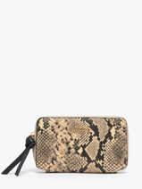 Portefeuille Leder Tommy hilfiger Beige th leather AW18940