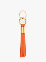 Sleutelhanger Premier Flirt Leder Lancel Oranje charms A12922