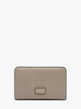 Portefeuille Met Rits Ninon Leder Lancel Beige ninon A11123