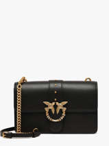 Cross Body Tas Love Bag Icon Leder Pinko Zwart love bag icon 7070A0F1