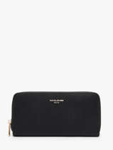 Portefeuille David jones Zwart saffiano P160510B