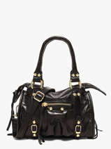Handtas Shiny Sauvage Leder Milano Zwart shiny sauvage SS24093