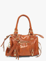 Handtas Shiny Sauvage Leder Milano Bruin shiny sauvage SS24093
