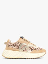 Sneakers Met Platformzool Uit Leder No name Beige women NNVESL04