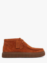 Enkelhoge Derby Veterschoenen Uit Leder Clarks Oranje men 26327243