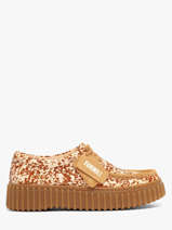 Derby Veterschoenen Uit Leder Clarks Beige women 26327765
