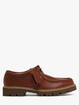 Derby Veterschoenen Uit Leder Clarks Bruin men 26186417