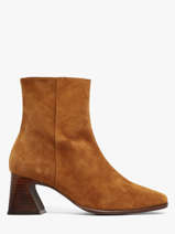 Enkellaarsjes Met Hak Uit Leder Angel alarcon Bruin women 507O