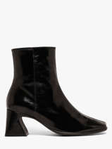 Enkellaarsjes Met Hak Uit Leder Angel alarcon Zwart women 507N