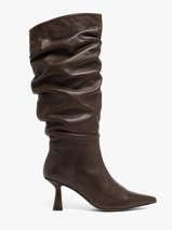 Laarzen Met Naaldhak Uit Leder Angel alarcon Bruin women 458F