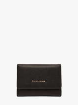 Portefeuille David jones Zwart saffiano 2