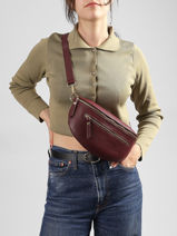 Heuptasje Leder Milano Violet caviar CA23111O-vue-porte