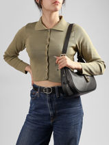 Hobo Caviar Leder Milano Zwart caviar CA26069-vue-porte