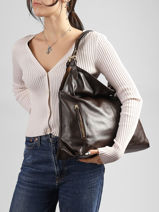 Schoudertas Nat et nin Bruin vintage ATHENA-vue-porte