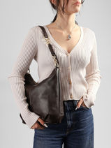 Schoudertas Vintage Leder Nat et nin Bruin vintage SORA-vue-porte