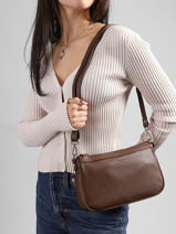 Cross Body Tas Confort Leder Hexagona Bruin confort 462348-vue-porte