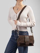 Handtas Velvet Caviar Leder Milano Bruin velvet caviar VC25114-vue-porte