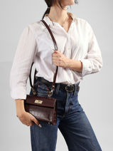 Cross Body Tas Milano Rood cocco balo CB25116-vue-porte