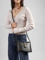 Cross Body Tas Caviar Leder Milano Zwart caviar CA26065-vue-porte