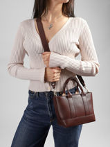Handtas Caviar Leder Milano Rood caviar CA26066-vue-porte