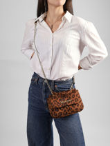 Cross Body Tas Ocarina Leo Valentino Bruin ocarina leo VBSABJ05-vue-porte