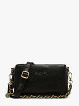 Cross Body Tas Vintage Leder Mila louise Zwart vintage 23673E1