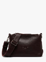 Cross Body Tas Vintage Leder Mila louise Rood vintage 3864E1