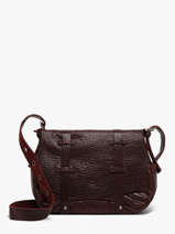 Cross Body Tas Vintage Leder Mila louise Rood vintage 3917E1