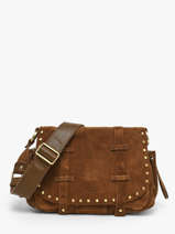 Cross Body Tas Vintage Leder Mila louise Bruin vintage 3861DVCC