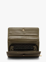 Portefeuille Lulu castagnette Groen zip ORASIE-vue-porte