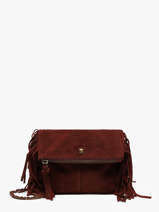 Cross Body Tas Aurora Leder Pieces Rood aurora 17166670