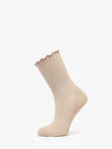 Sokken Pieces Beige socks women 17149458