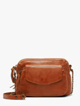 Cross Body Tas Naina Leder Pieces Bruin naina 17063358