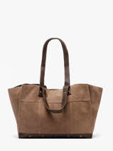 Schoudertas Ava Leder Pieces Beige ava 17166656