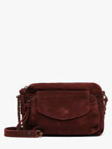 Cross Body Tas Naina Leder Pieces Rood naina 17100639