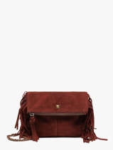 Cross Body Tas Aurora Leder Pieces Rood aurora 17166670