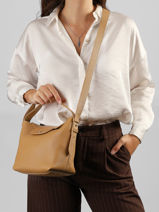 Longchamp Le cadence Cross bodytas Beige-vue-porte