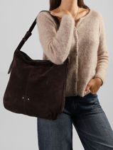 Schoudertas Vintage Leder Mila louise Bruin vintage 23047V-vue-porte