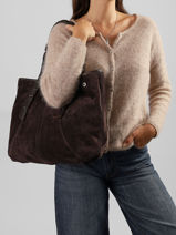 Schoudertas Vintage Leder Mila louise Bruin vintage 3908V-vue-porte