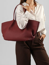 Schoudertas Galat�e Leder Nathan baume Rood nymphea 3-vue-porte