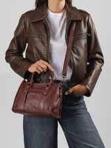 Cross Body Tas Cow Leder Basilic pepper Rood cow BCOW72-vue-porte