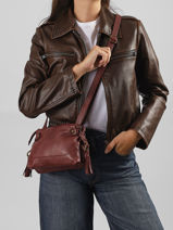 Cross Body Tas Cow Leder Basilic pepper Rood cow BCOW82-vue-porte