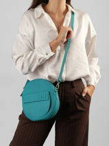 Cross Body Tas Dorine Leder Nathan baume Blauw nathan 96KW3061-vue-porte