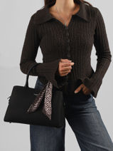 Handtas Essentiel David jones Zwart essentiel CM8584-vue-porte