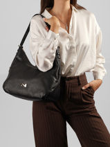 Schoudertas Carrie Leder Nathan baume Zwart vogue 1-vue-porte