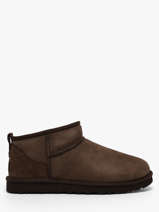 Classic Ultra Mini Boots Uit Leder Ugg Bruin men 1137391