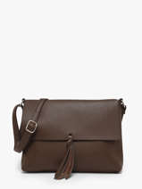 Cross Body Tas Grained Flora & co Bruin grained F8045